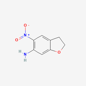 molecular formula C8H8N2O3 B3332622 5-Nitro-2,3-dihydrobenzofuran-6-amine CAS No. 911300-53-3