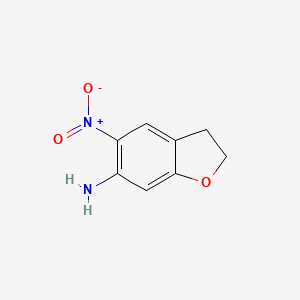 molecular formula C8H8N2O3 B3332622 6-Benzofuranamine, 2,3-dihydro-5-nitro- CAS No. 911300-53-3