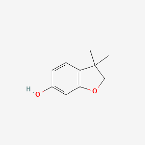 molecular formula C10H12O2 B3332652 3,3-Dimethyl-2,3-dihydro-1-benzofuran-6-ol CAS No. 912670-02-1