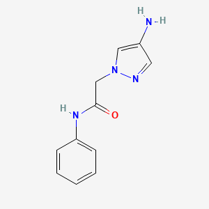 molecular formula C11H12N4O B3332686 2-(4-Amino-1H-pyrazol-1-yl)-N-phenylacetamide CAS No. 914490-03-2