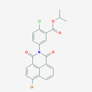 molecular formula C22H15BrClNO4 B333280 ISOPROPYL 5-[6-BROMO-1,3-DIOXO-1H-BENZO[DE]ISOQUINOLIN-2(3H)-YL]-2-CHLOROBENZOATE 