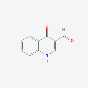 molecular formula C10H7NO2 B033330 4-Hydroxyquinoline-3-carbaldehyde CAS No. 7509-12-8