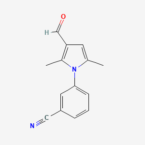 3-(3-formyl-2,5-dimethyl-1H-pyrrol-1-yl)benzonitrile