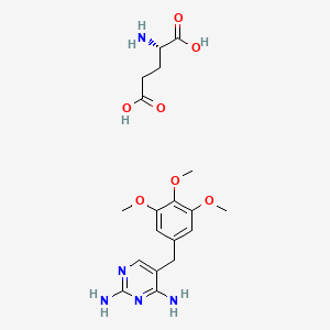 (2S)-2-aminopentanedioic acid;5-[(3,4,5-trimethoxyphenyl)methyl]pyrimidine-2,4-diamine