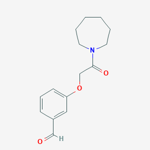 molecular formula C15H19NO3 B3333063 3-(2-(Azepan-1-yl)-2-oxoethoxy)benzaldehyde CAS No. 943110-46-1
