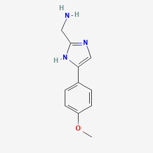 molecular formula C11H13N3O B3333114 (4-(4-Methoxyphenyl)-1H-imidazol-2-YL)methanamine CAS No. 944903-41-7