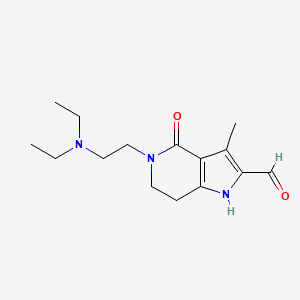 molecular formula C15H23N3O2 B3333126 5-(2-diethylaminoethyl)-3-methyl-4-oxo-4,5,6,7-tetrahydro-1H-pyrrolo[3,2-c]pyridine-2-carbaldehyde CAS No. 945381-61-3