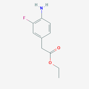 molecular formula C10H12FNO2 B3333134 Ethyl 2-(4-amino-3-fluorophenyl)acetate CAS No. 945561-62-6