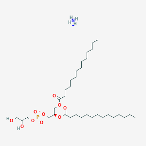 molecular formula C34H70NO10P B3333261 Ammonium (2R)-2,3-bis(tetradecanoyloxy)propyl 2,3-dihydroxypropyl phosphate CAS No. 953758-30-0