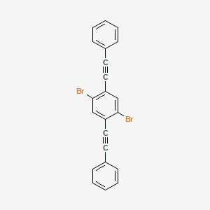molecular formula C22H12Br2 B3333374 ((2,5-Dibromo-1,4-phenylene)bis(ethyne-2,1-diyl))dibenzene CAS No. 97094-33-2