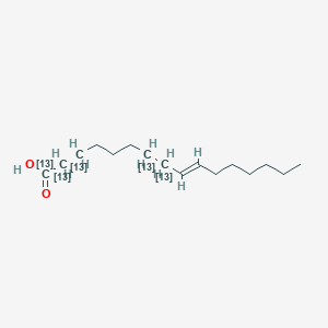 molecular formula C16H30O2 B3333676 (E)-(1,2,3,7,8-13C5)hexadec-9-enoic acid CAS No. 1255644-44-0