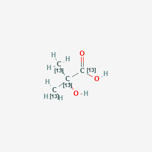 molecular formula C4H8O3 B3333737 2-hydroxy-2-(113C)methyl(1,2,3-13C3)propanoic acid CAS No. 1313734-75-6
