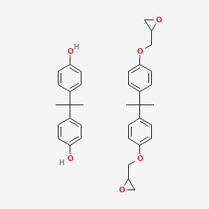 molecular formula C36H40O6 B3333924 4-[2-(4-hydroxyphenyl)propan-2-yl]phenol;2-[[4-[2-[4-(oxiran-2-ylmethoxy)phenyl]propan-2-yl]phenoxy]methyl]oxirane CAS No. 25036-25-3