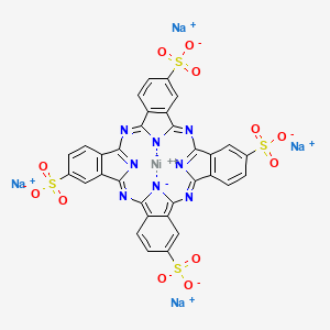 molecular formula C32H12N8Na4NiO12S4 B3333983 Tetrasodium;2,11,20,29,38,40-hexaza-37,39-diazanidanonacyclo[28.6.1.13,10.112,19.121,28.04,9.013,18.022,27.031,36]tetraconta-1,3(40),4(9),5,7,10,12,14,16,18,20,22(27),23,25,28(38),29,31(36),32,34-nonadecaene-6,15,24,34-tetrasulfonate;nickel(2+) CAS No. 27835-99-0