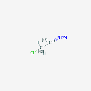 molecular formula C2H2ClN B3334470 Chloroacetonitrile-13C2, 15N CAS No. 850261-36-8