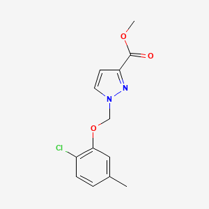 molecular formula C13H13ClN2O3 B3334618 methyl 1-[(2-chloro-5-methylphenoxy)methyl]-1H-pyrazole-3-carboxylate CAS No. 1001499-96-2