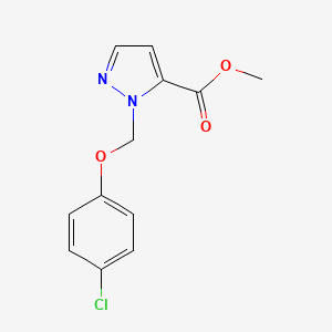 molecular formula C12H11ClN2O3 B3334673 methyl 1-[(4-chlorophenoxy)methyl]-1H-pyrazole-5-carboxylate CAS No. 1001500-90-8