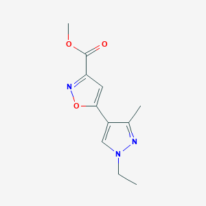 Methyl 5-(1-ethyl-3-methyl-1H-pyrazol-4-yl)isoxazole-3-carboxylate