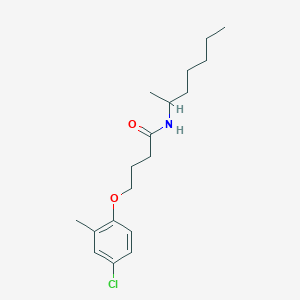 molecular formula C18H28ClNO2 B333497 4-(4-chloro-2-methylphenoxy)-N-(heptan-2-yl)butanamide 