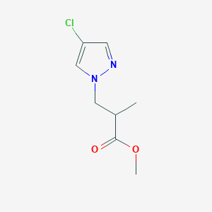 molecular formula C8H11ClN2O2 B3334976 methyl 3-(4-chloro-1H-pyrazol-1-yl)-2-methylpropanoate CAS No. 1005650-86-1