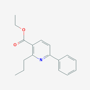 molecular formula C17H19NO2 B3335247 6-Phenyl-2-propyl-3-pyridinecarboxylic acid ethyl ester CAS No. 1116572-41-8