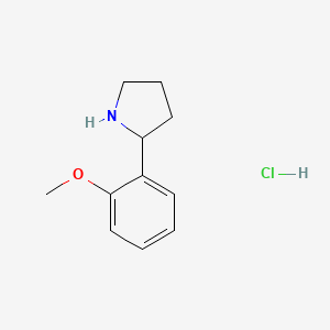 molecular formula C11H16ClNO B3335255 2-(2-Methoxyphenyl)pyrrolidine hydrochloride CAS No. 111953-46-9