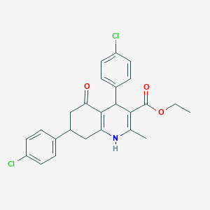 molecular formula C25H23Cl2NO3 B333527 ethyl 4,7-bis(4-chlorophenyl)-2-methyl-5-oxo-1,4,5,6,7,8-hexahydroquinoline-3-carboxylate 
