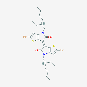 molecular formula C28H36Br2N2O2S2 B3335274 (E)-2,2'-dibromo-4,4'-bis(2-ethylhexyl)-[6,6'-bithieno[3,2-b]pyrrolylidene]-5,5'(4H,4'H)-dione CAS No. 1147124-49-9