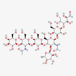 molecular formula C46H78N2O35 B3335276 Monofucosyl-para-lacto-N-hexaose IV CAS No. 115236-58-3