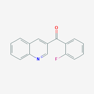 molecular formula C16H10FNO B3335346 (2-Fluorophenyl)(quinolin-3-yl)methanone CAS No. 1187165-99-6