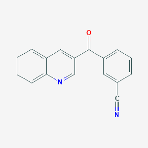 molecular formula C17H10N2O B3335352 3-(Quinoline-3-carbonyl)benzonitrile CAS No. 1187166-04-6
