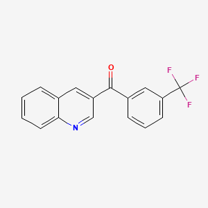 molecular formula C17H10F3NO B3335368 Quinolin-3-yl(3-(trifluoromethyl)phenyl)methanone CAS No. 1187166-83-1