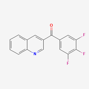 molecular formula C16H8F3NO B3335380 Quinolin-3-yl(3,4,5-trifluorophenyl)methanone CAS No. 1187168-56-4
