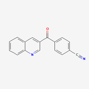 molecular formula C17H10N2O B3335387 4-(quinoline-3-carbonyl)benzonitrile CAS No. 1187169-02-3