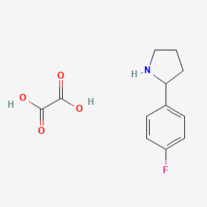 molecular formula C12H14FNO4 B3335402 2-(4-Fluoro-phenyl)-pyrrolidine oxalic acid salt CAS No. 1197226-82-6