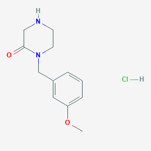 molecular formula C12H17ClN2O2 B3335509 1-(3-Methoxybenzyl)-2-piperazinone hydrochloride CAS No. 1255718-23-0