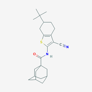 molecular formula C24H32N2OS B333565 N-(6-tert-butyl-3-cyano-4,5,6,7-tetrahydro-1-benzothiophen-2-yl)adamantane-1-carboxamide 