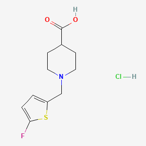 molecular formula C11H15ClFNO2S B3335695 1-[(5-Fluorothiophen-2-YL)methyl]piperidine-4-carboxylic acid hydrochloride CAS No. 1349715-59-8