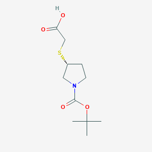 (R)-2-((1-(tert-Butoxycarbonyl)pyrrolidin-3-yl)thio)acetic acid