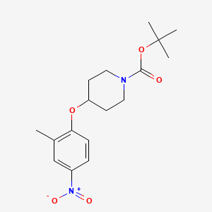 molecular formula C17H24N2O5 B3335821 1N-BOC 4-(2'-METHYL-4'-NITROPHENOXY) PIPERIDINE CAS No. 138227-68-6