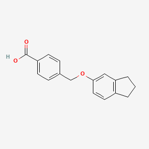 molecular formula C17H16O3 B3335869 4-(Indan-5-yloxymethyl)-benzoic acid CAS No. 149288-65-3