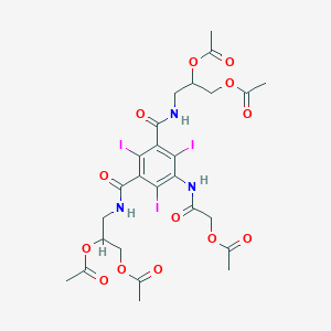 molecular formula C26H30I3N3O13 B033360 N-Desmethyl Iomeprol Pentaacetate CAS No. 87785-51-1