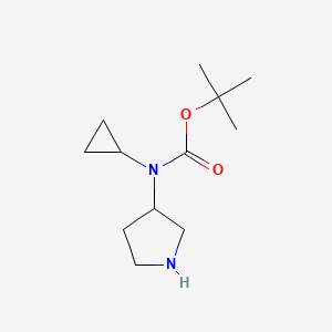 molecular formula C12H22N2O2 B3336118 tert-Butyl cyclopropyl(pyrrolidin-3-yl)carbamate CAS No. 186203-37-2