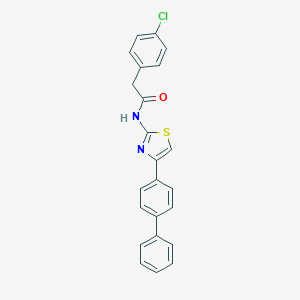 molecular formula C23H17ClN2OS B333612 N-(4-BIPHENYL-4-YL-1,3-THIAZOL-2-YL)-2-(4-CHLOROPHENYL)ACETAMIDE 