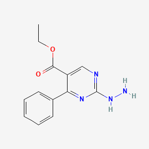 Ethyl 2-hydrazinyl-4-phenylpyrimidine-5-carboxylate