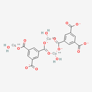 molecular formula C18H12Cu3O15 B3336277 tricopper;benzene-1,3,5-tricarboxylate;trihydrate CAS No. 222404-02-6
