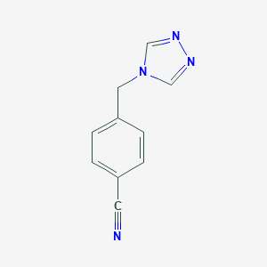 molecular formula C10H8N4 B033363 4-((4H-1,2,4-三唑-4-基)甲基)苯甲腈 CAS No. 112809-27-5