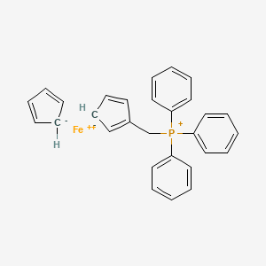 molecular formula C29H26FeP+ B3336614 Cyclopenta-1,3-diene;cyclopenta-1,4-dien-1-ylmethyl(triphenyl)phosphanium;iron(2+) CAS No. 32914-67-3
