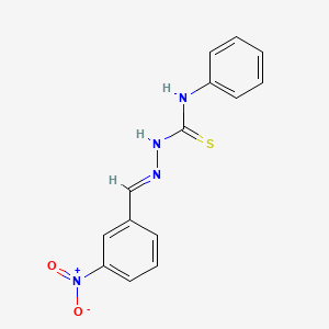 molecular formula C14H12N4O2S B3336695 3-nitrobenzaldehyde N-phenylthiosemicarbazone CAS No. 35559-25-2
