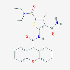 molecular formula C25H25N3O4S B333681 N2,N2-DIETHYL-3-METHYL-5-(9H-XANTHENE-9-AMIDO)THIOPHENE-2,4-DICARBOXAMIDE 